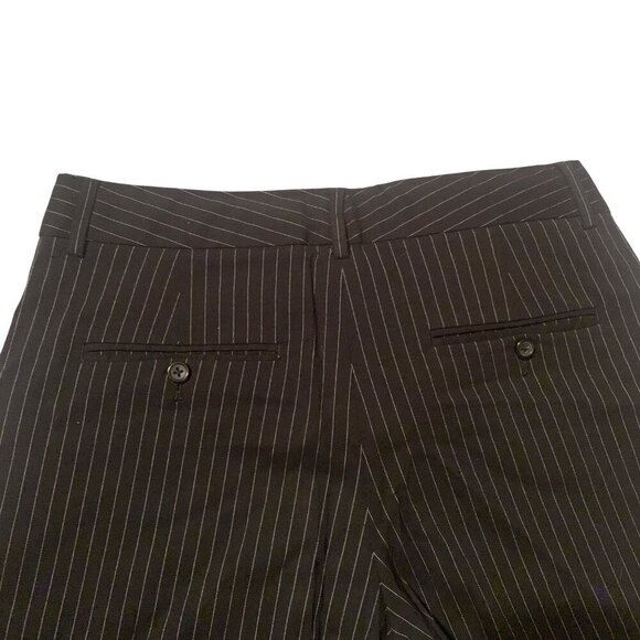VTG Express pinstripe Trousers Pants Wide Leg 8 Y2K Office Vixen Corpcore - Picture 7 of 13